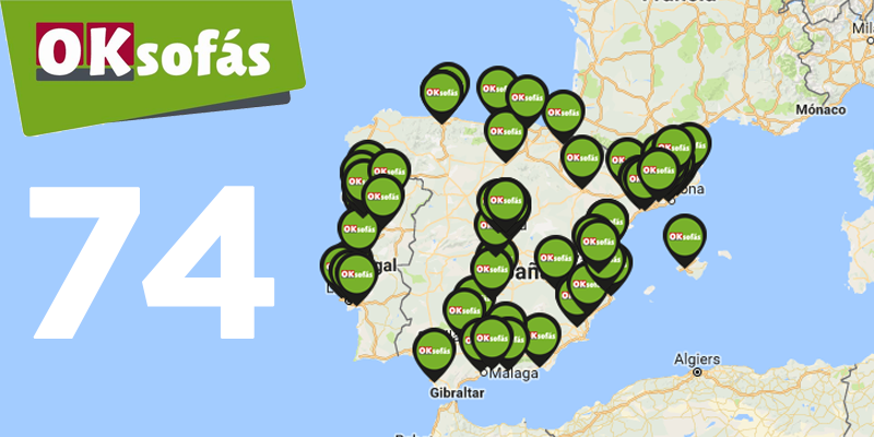 Mapa de los Puntos de Venta en España de OkSofas